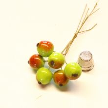 Vintage Small Green Apples x 6
